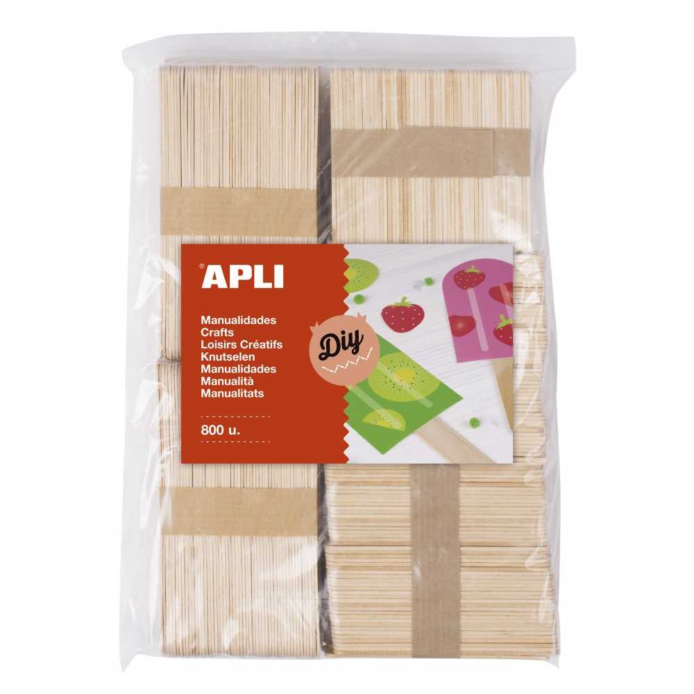 800 Palos Polo Madera Para Manualidades 3 Medidas Apli 17454 Compraetiquetas