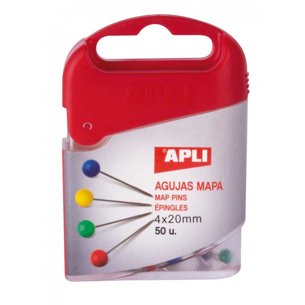 Agujas Mapa Colores Surtidos 50 Uds Apli 12348