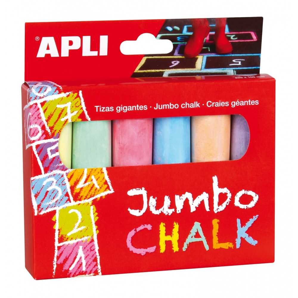 Tizas Jumbo Colores Surtidos Apli 14367