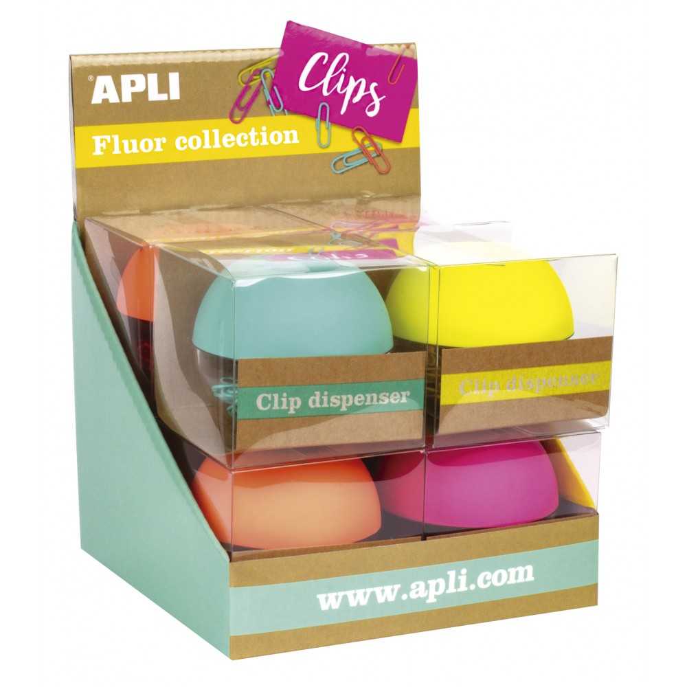 Portaclips Imantado de Colores Fluor Surtidos Apli 16905 compraetiquetas.com