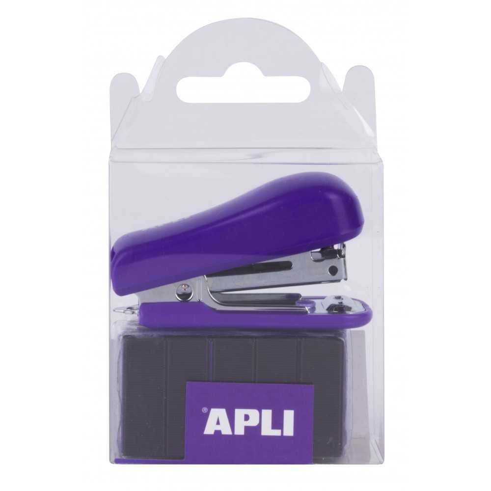 Mini Grapadora Pocket Lila Apli 14945
