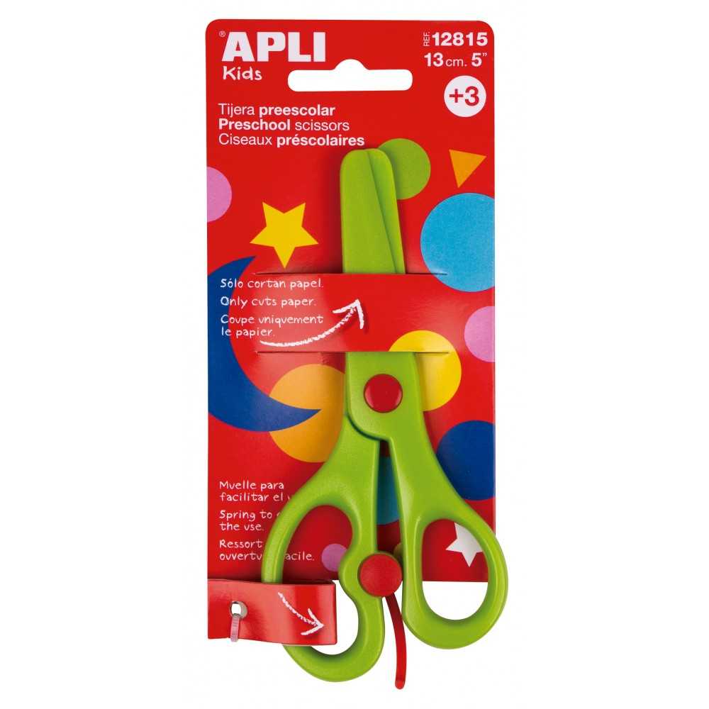 Tijeras Infantiles Color Verde 13 cm Preescolar Apli 12815