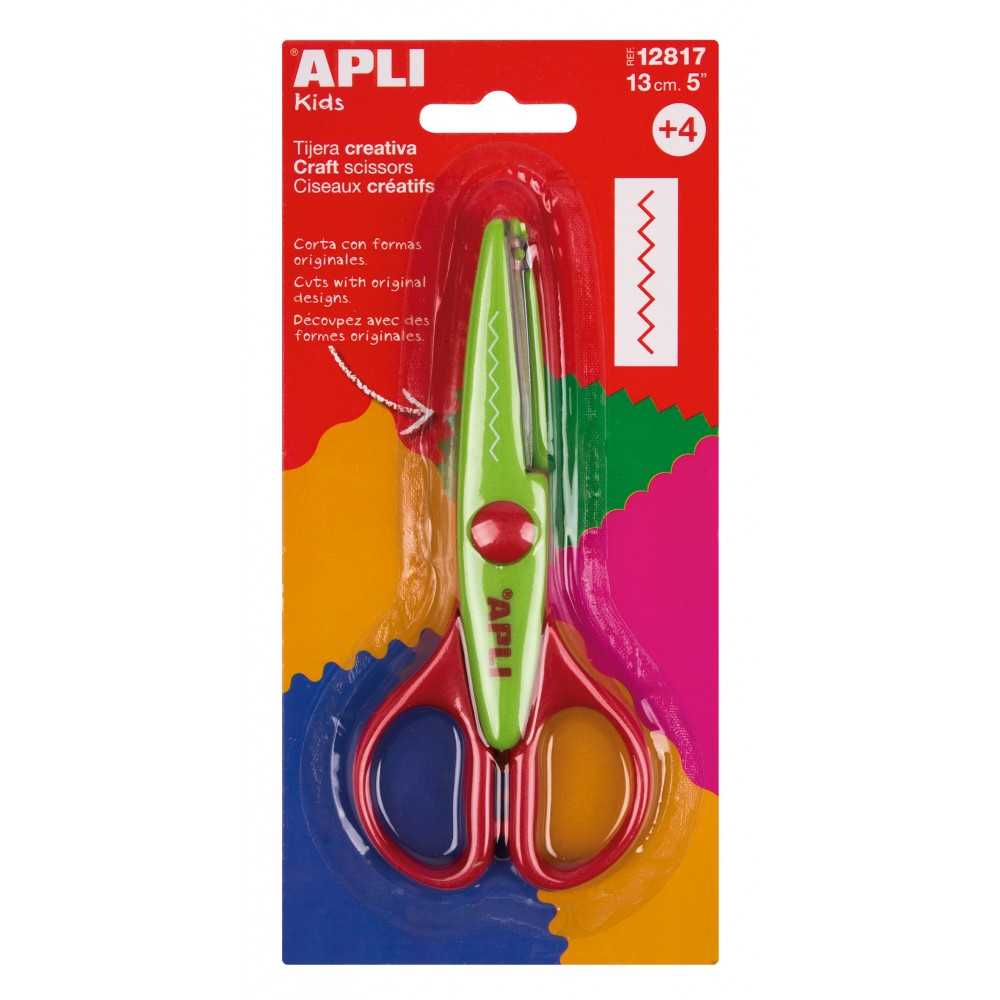 Tijeras Creativas Corte ZigZag Verde 13 cm