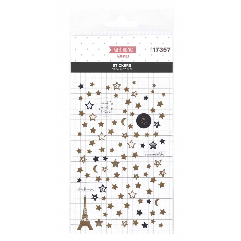 Apli 17358 Bolsa Pegatinas Estrellas Surtidas 1H
