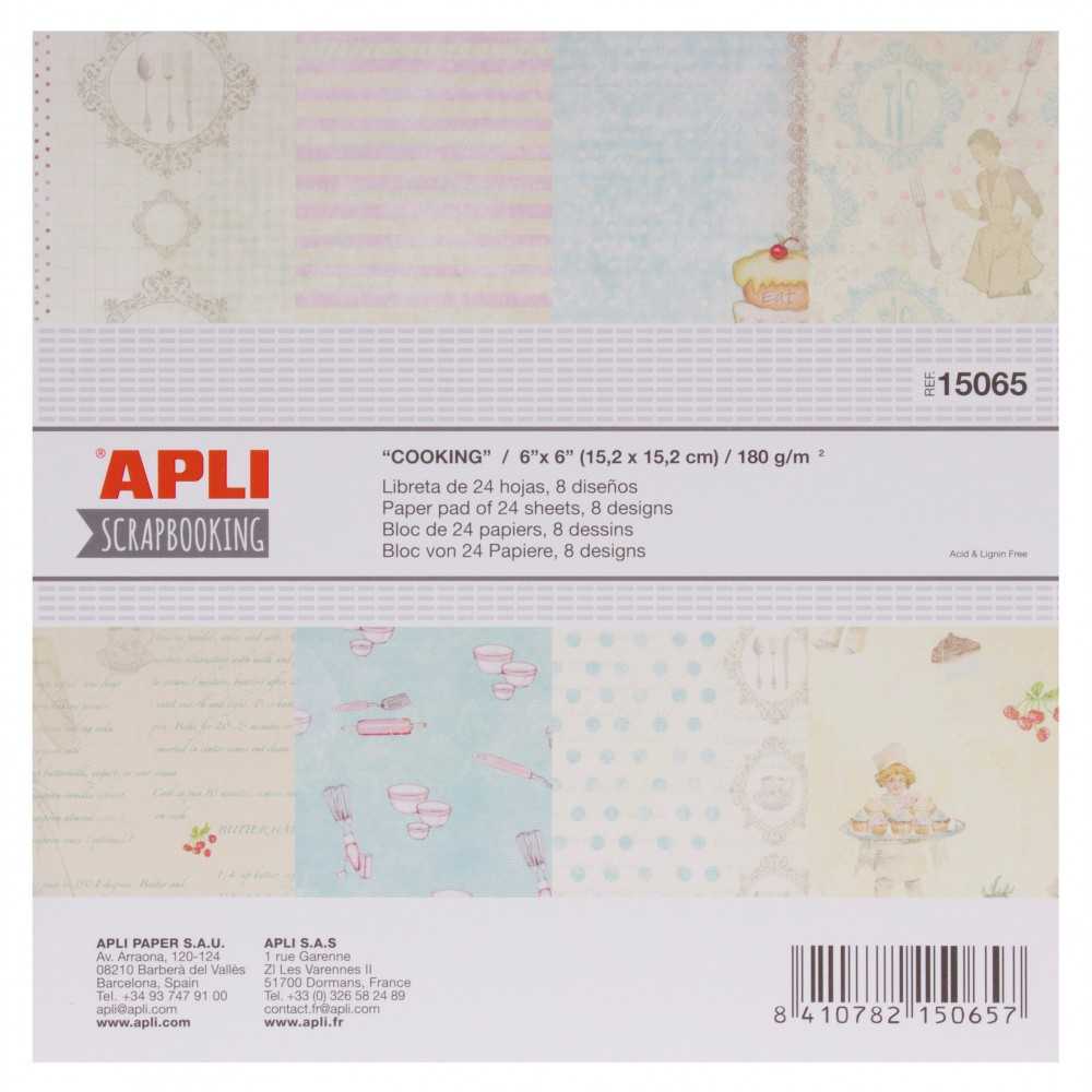 Paper Pad Diseño Cooking 15,2 x 15,2 cm 24 Hojas Apli 15065
