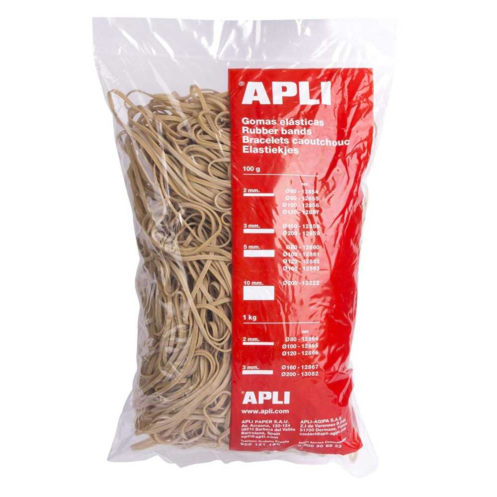 Bolsa 100Gr Gomas Elásticas 120 x 5mm Apli 12862