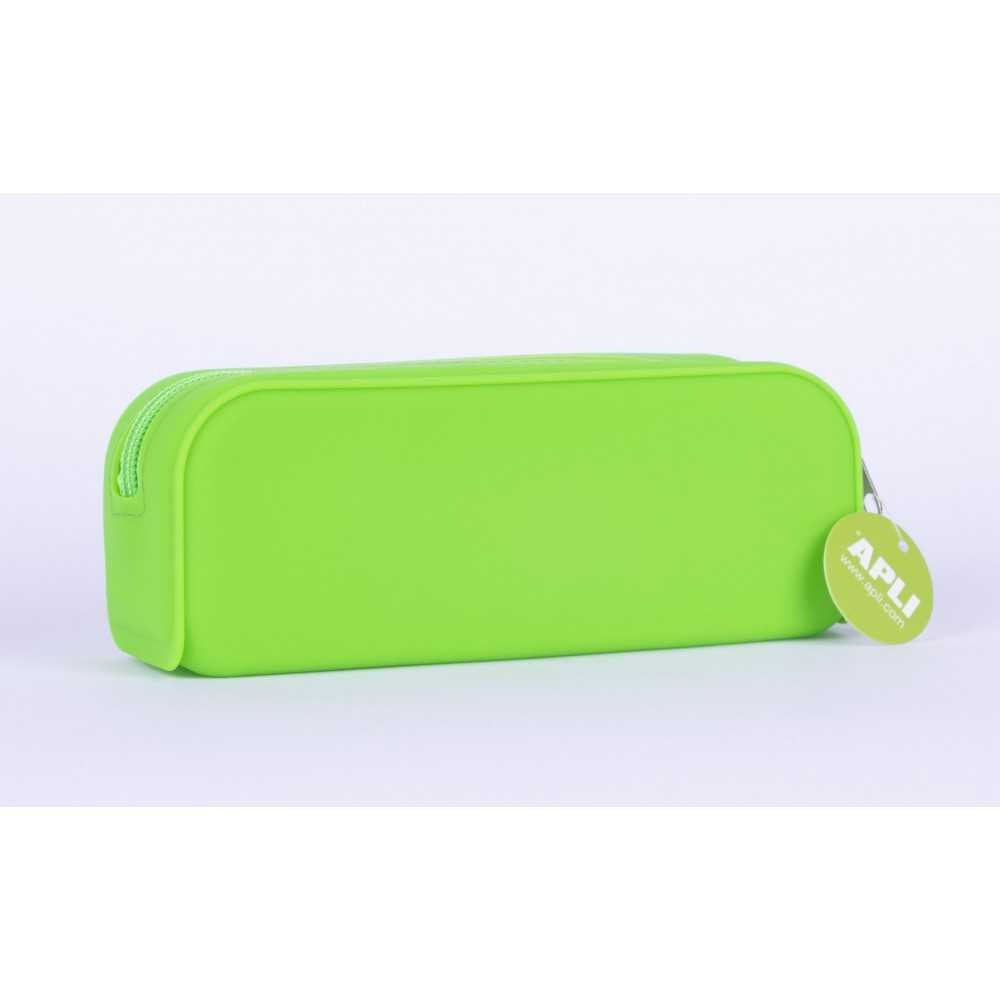 Estuches Portatodo de Silicona Color Verde Fluor Apli 16300 Compraetiquetas