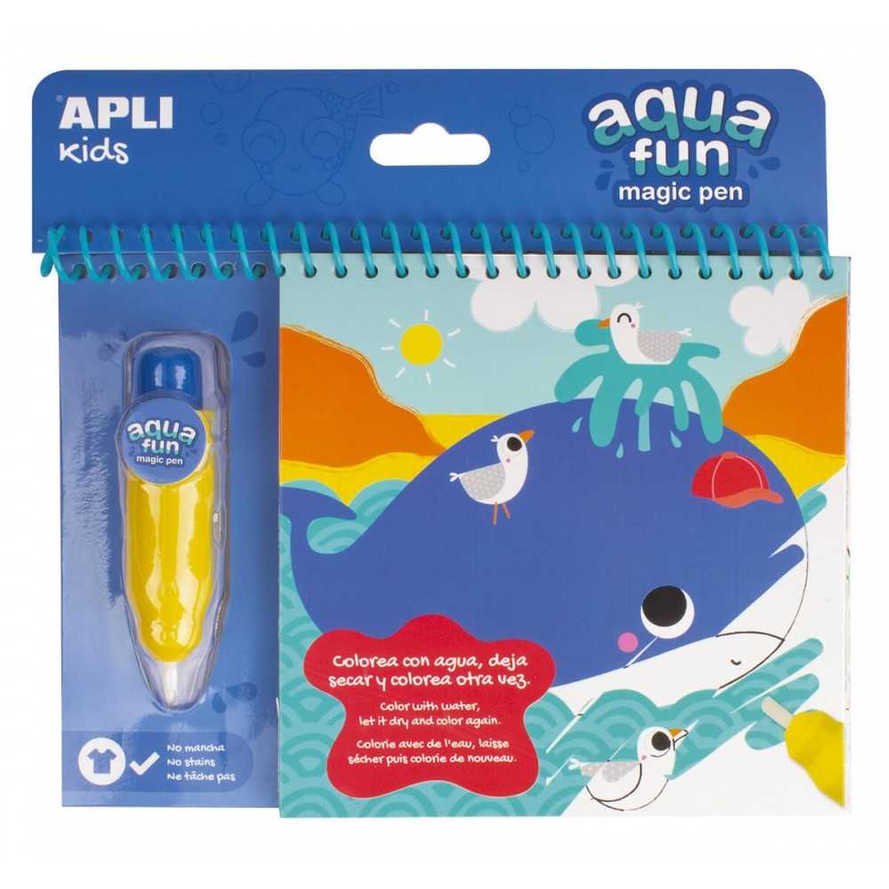 Pintar Con Agua | Libro Aqua Fun Marino Apli 17148