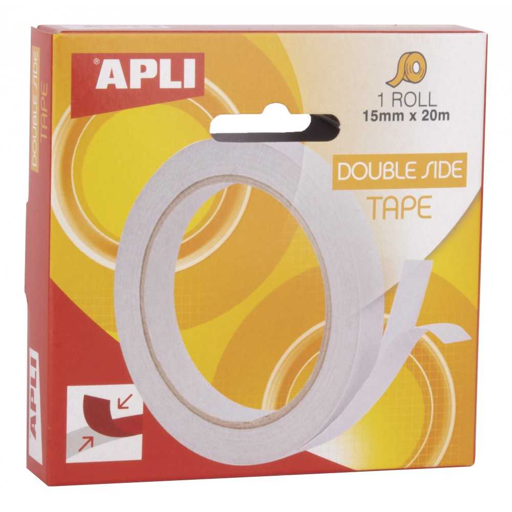 Cinta Adhesiva Doble Cara 15mm x 20m