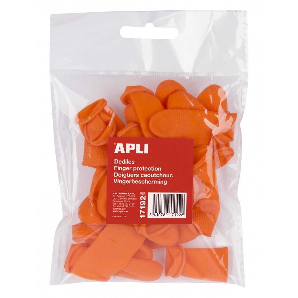 Dediles Goma Color Naranja Talla M Apli 17192