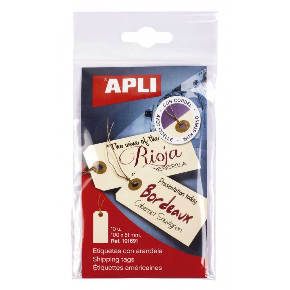 Apli 101691 Etiquetas Arandela y Cordel 10 Uds. 100x51 mm