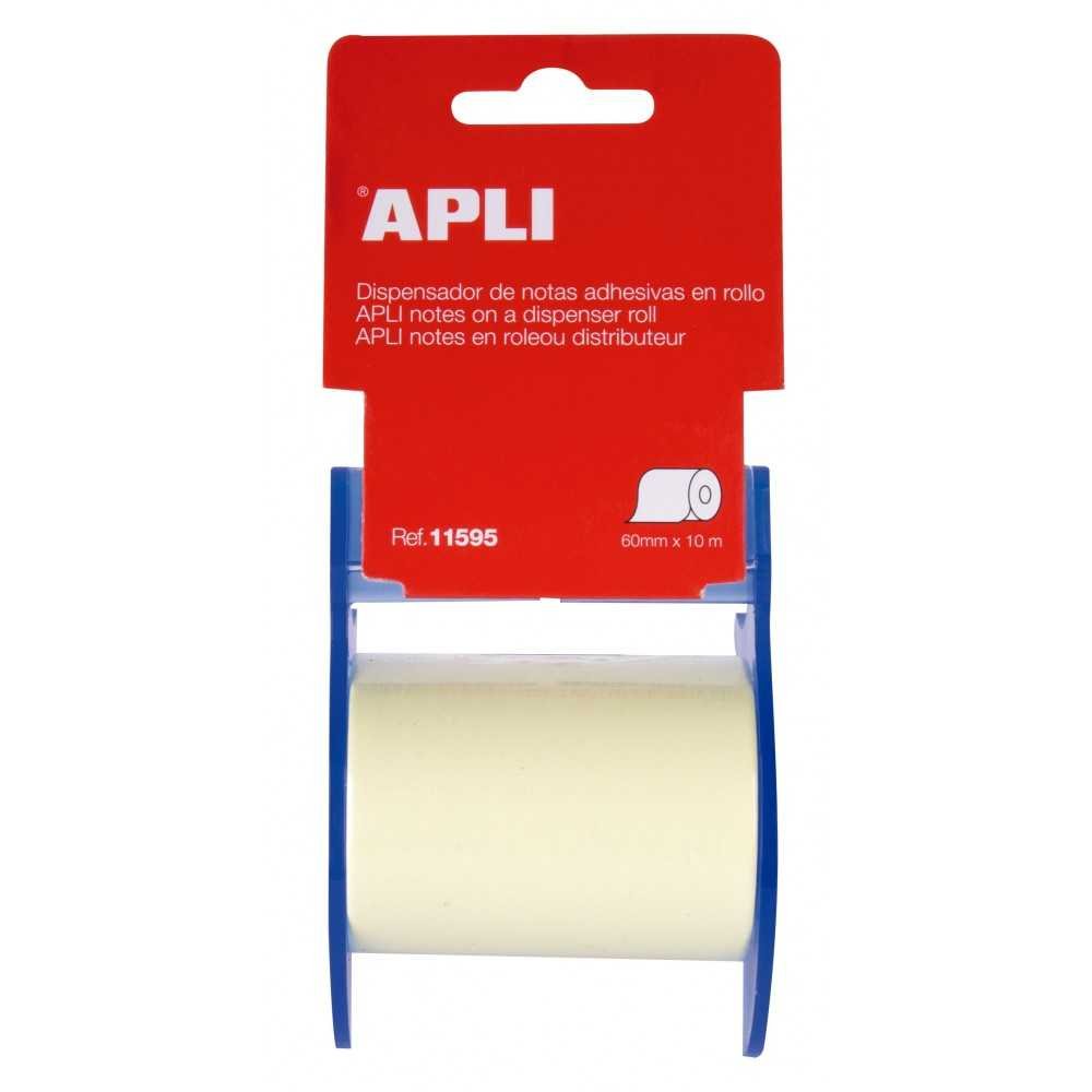 Rollo Dispensador Notas Amarillas 60 mm x 10 m Apli 11595