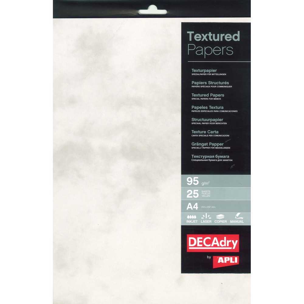 Papel Textura Mármol Gris A4 50 Hojas Apli SCL7655