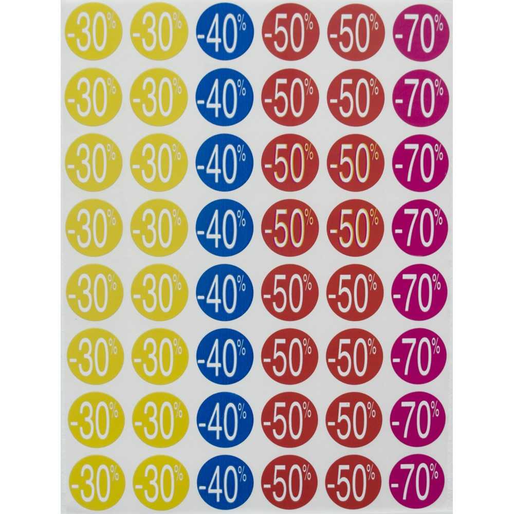 Etiquetas Descuentos Redondas Ø24 mm 5H Apli 101232