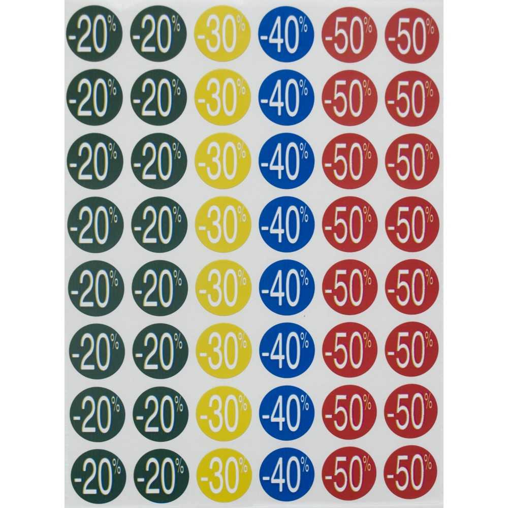 Etiquetas De Rebajas Circulares ø24 mm 5H Apli 101373