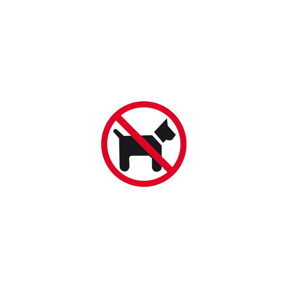 Etiqueta Señalización Prohibido Perros para Cristales Apli 11536