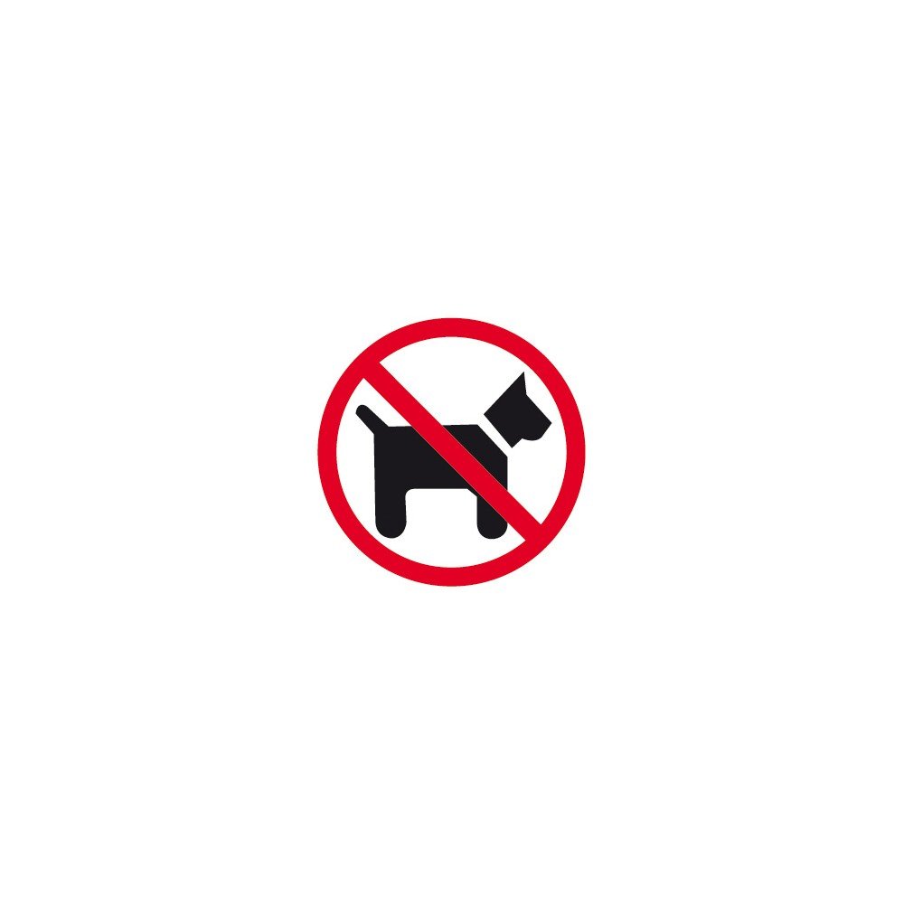 Etiqueta Señalización Prohibido Perros para Cristales Apli 11536