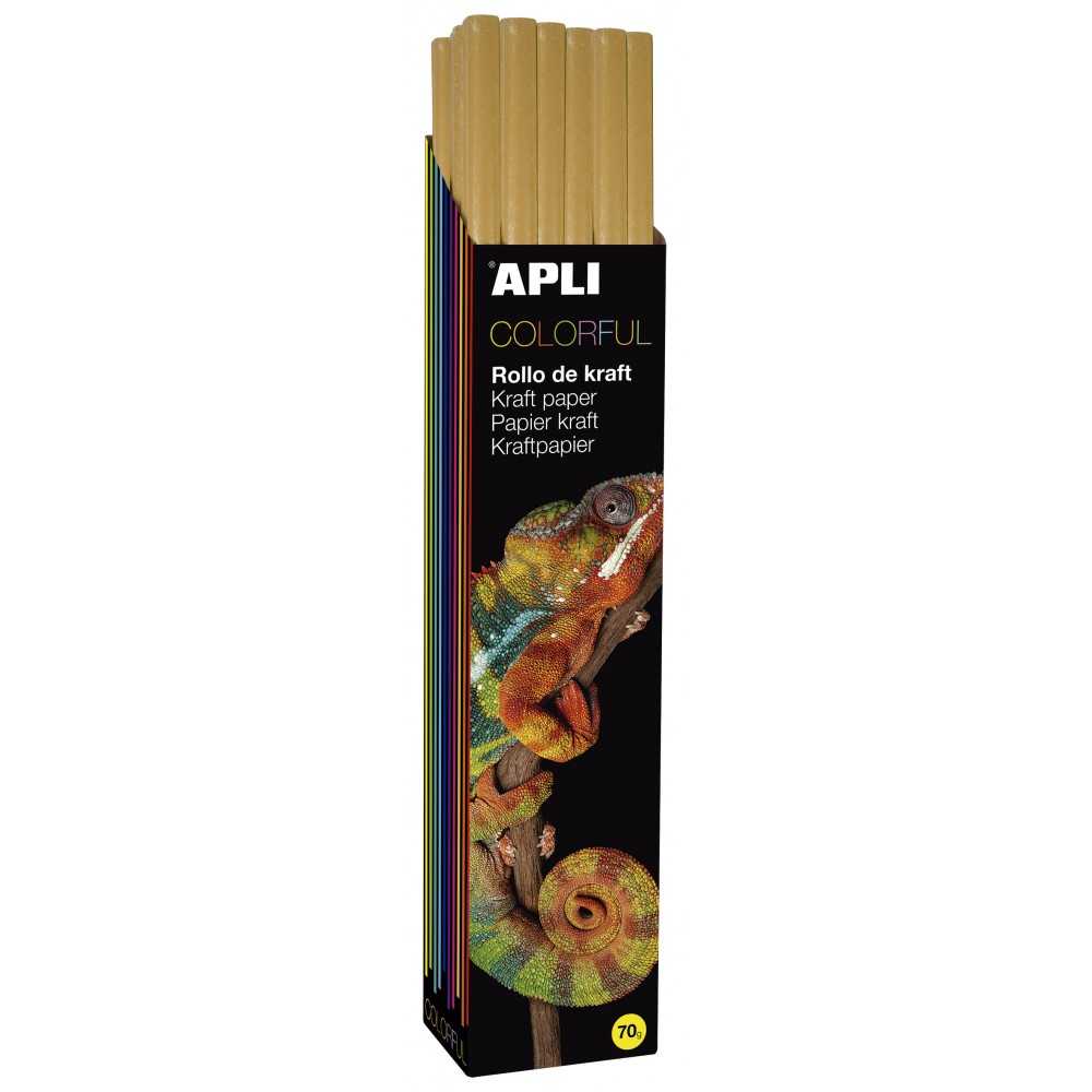 Rollo Papel Kraft Color Naranja 1 m x 3 m Apli 14417 COMPRAETIQUETAS
