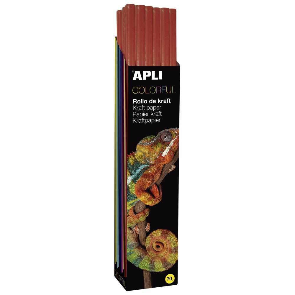 Rollo Papel Kraft Color Rojo 1 m x 3 m Apli 14418 Compraetiquetas