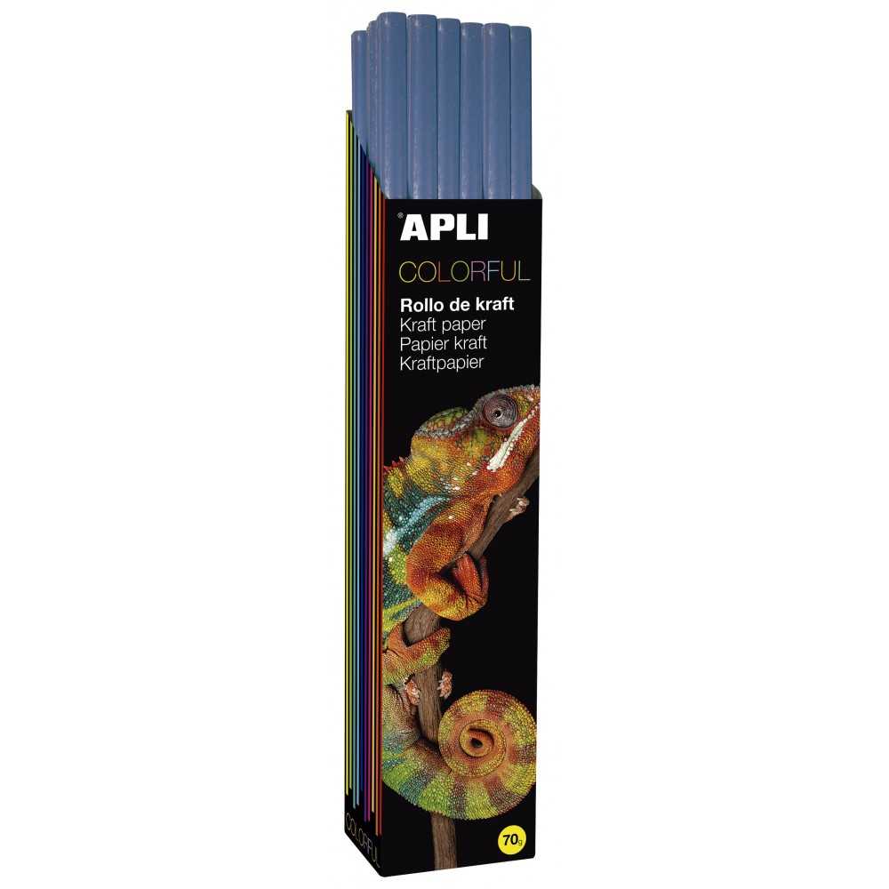 Rollo Papel Kraft Color Azul 1m x 3m Apli 14420 Compraetiquetas