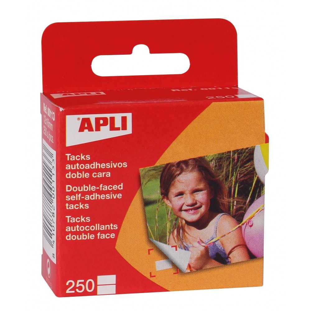 Tacks Adhesivos Transparentes Doble Cara 12x16mm Apli 00113