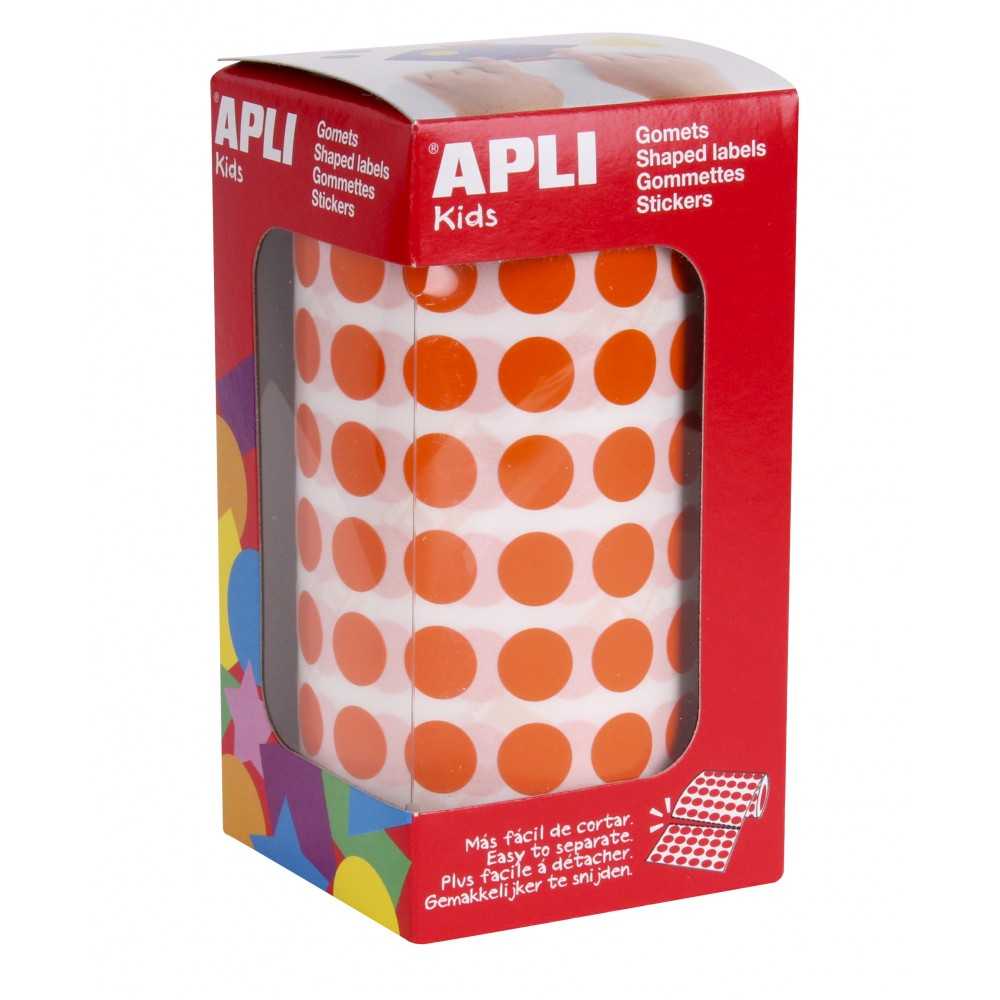 Apli 11477 Rollo Gomets Redondos Naranjas ø10.5 mm