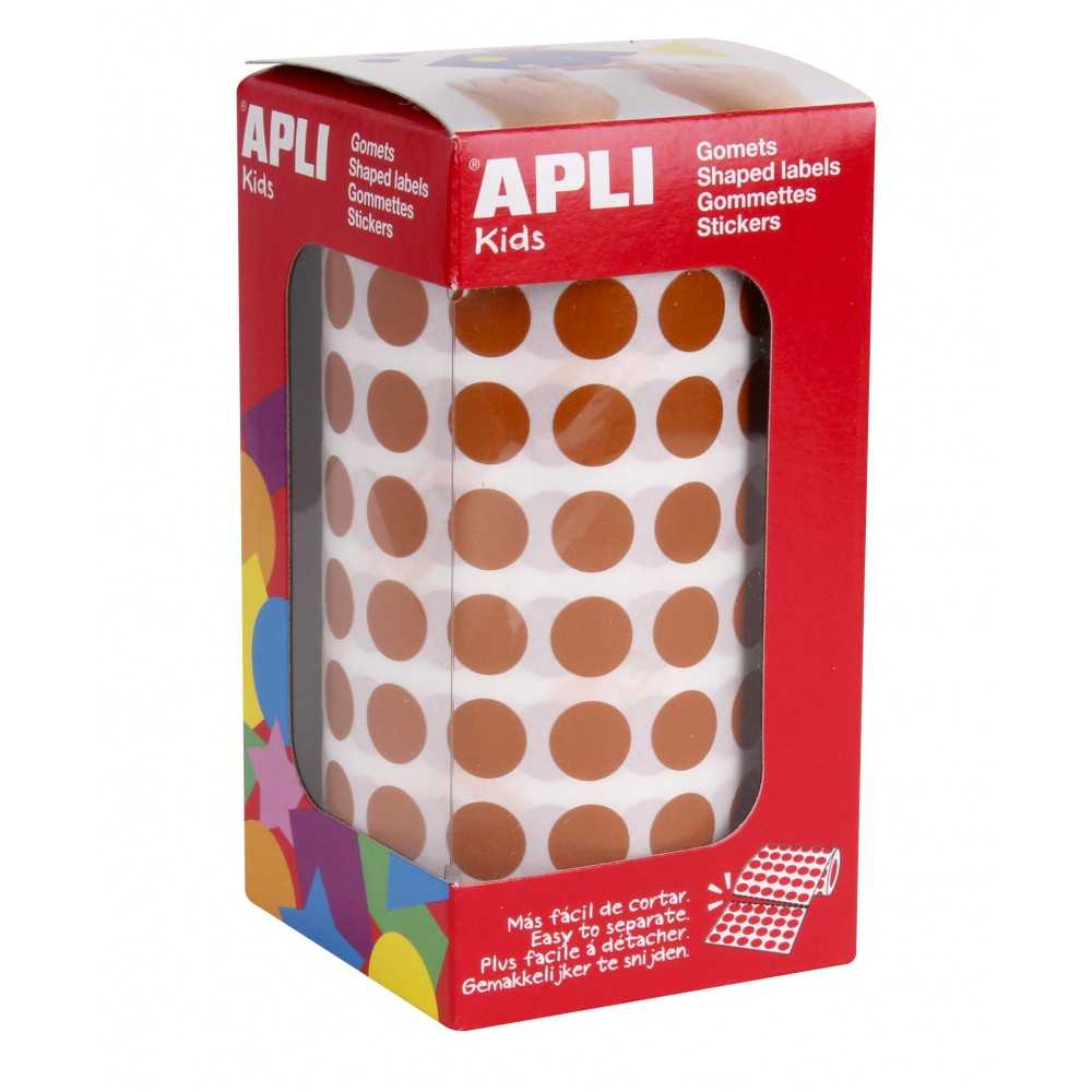 Apli 11481 Rollo Gomets Redondos Marrones ø10.5 mm