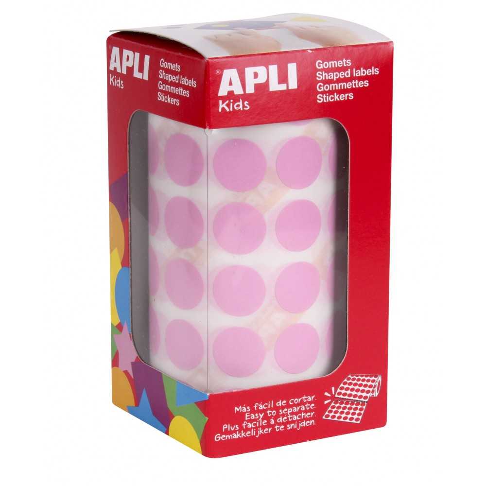 Apli 11484 Rollo Gomets Redondos Rosas Ø15 mm