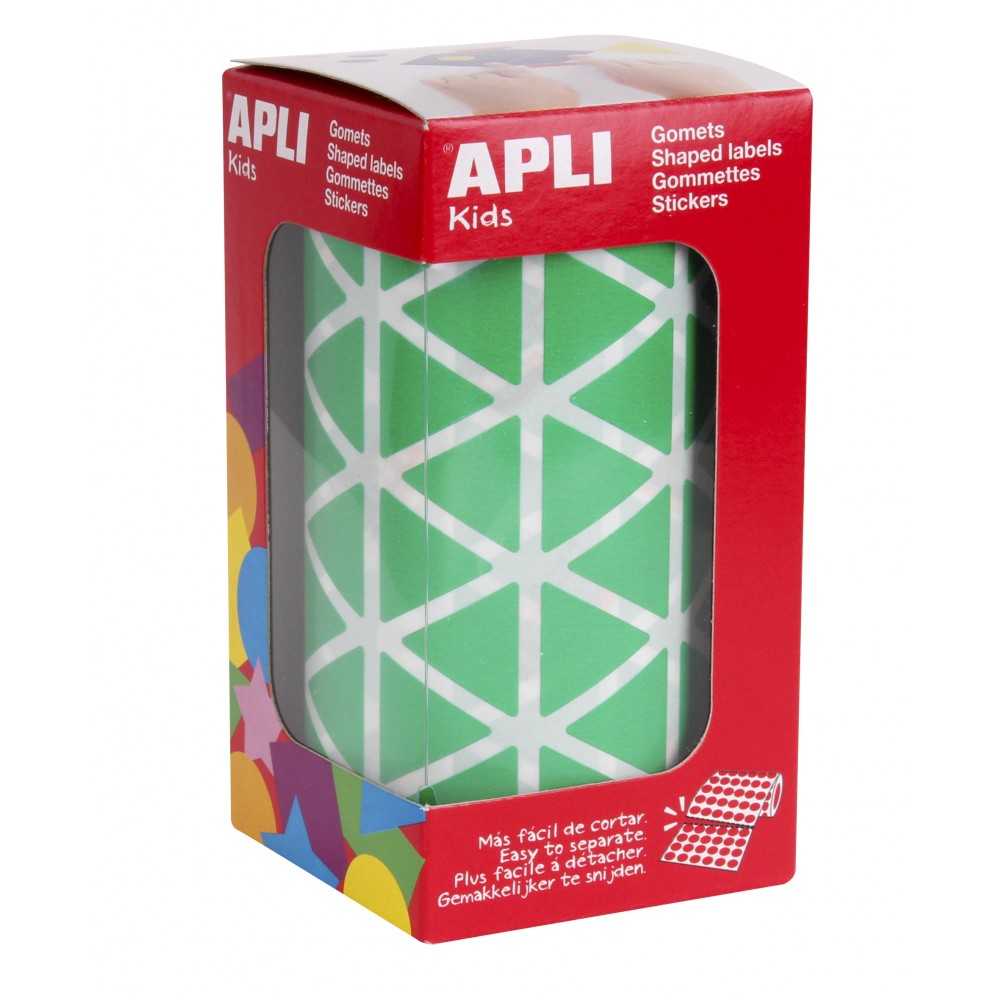 Apli 04870 Rollo Gomets Triangulares Verdes 20x20x20 mm
