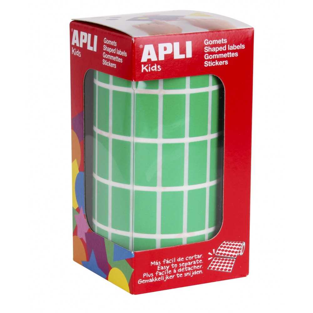 Apli 04886 Rollo Gomets Rectangulares Verdes 20x10 mm