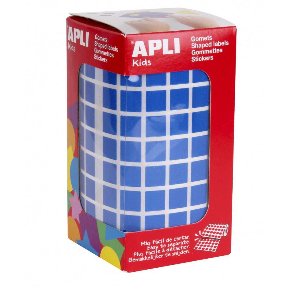Apli 04872 Rollo Gomets Cuadrados Azules 10x10 mm