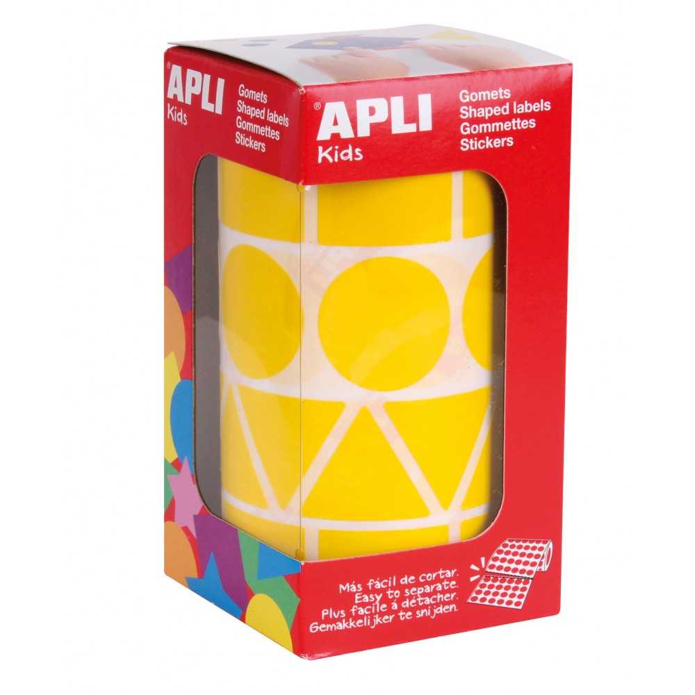 Apli 11160 Rollo Gomets Formas Geométricas Amarillas XL