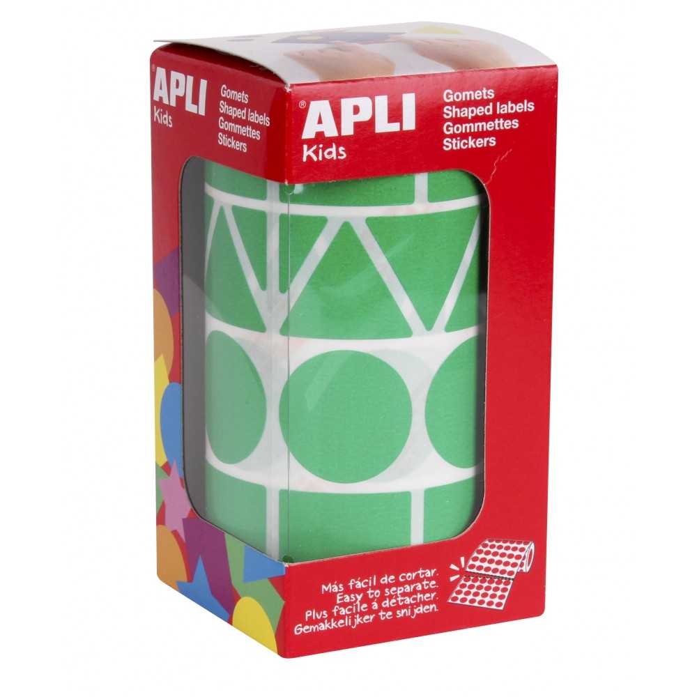 Apli 11164 Rollo Gomets Formas Geométricas Verdes XL