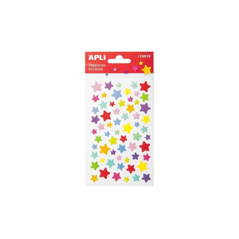 Apli 13510 Bolsa Pegatinas Temática Estrellas de Colores 1H