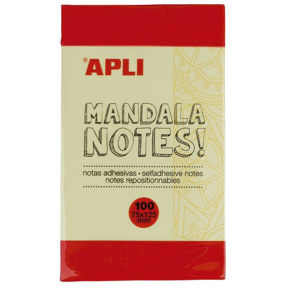 Notas Adhesivas Impresión Mandala 125x75 mm Apli 16279