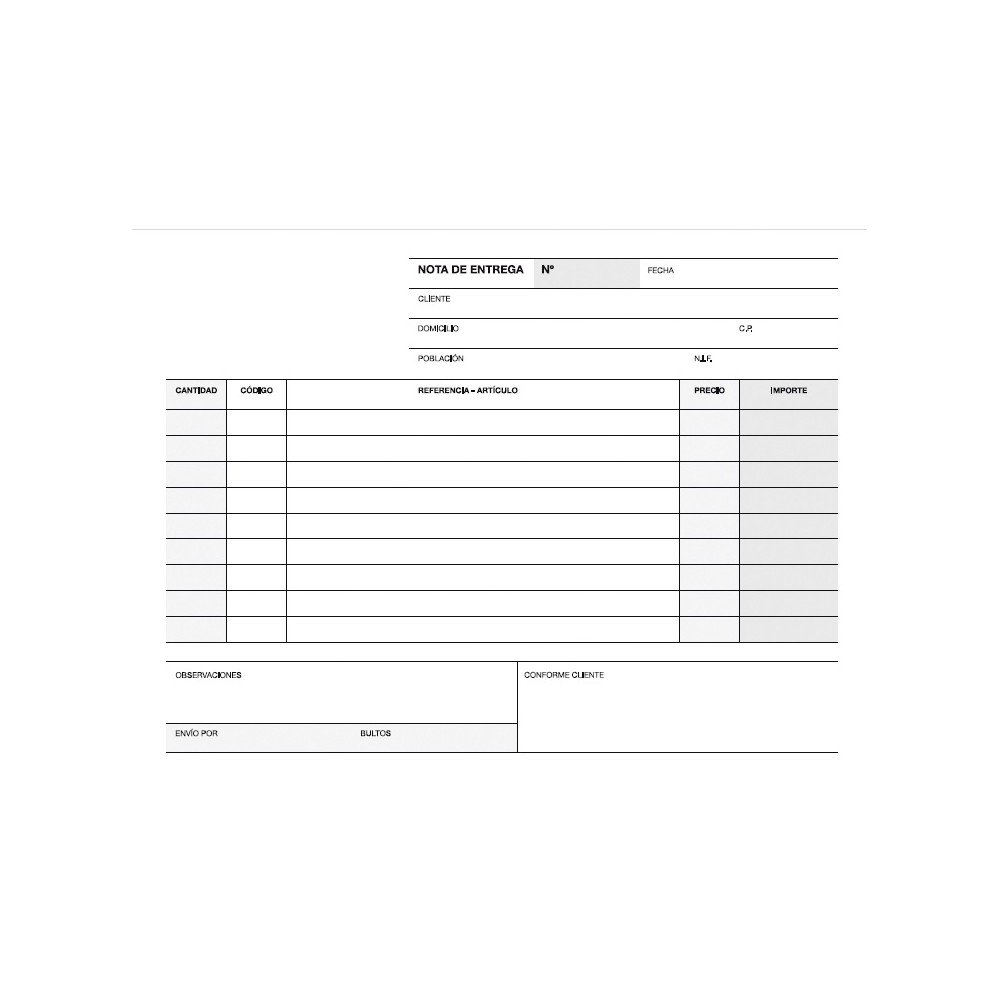 Talonario Notas de Entrega Duplicado 145x105 mm Apli 12696