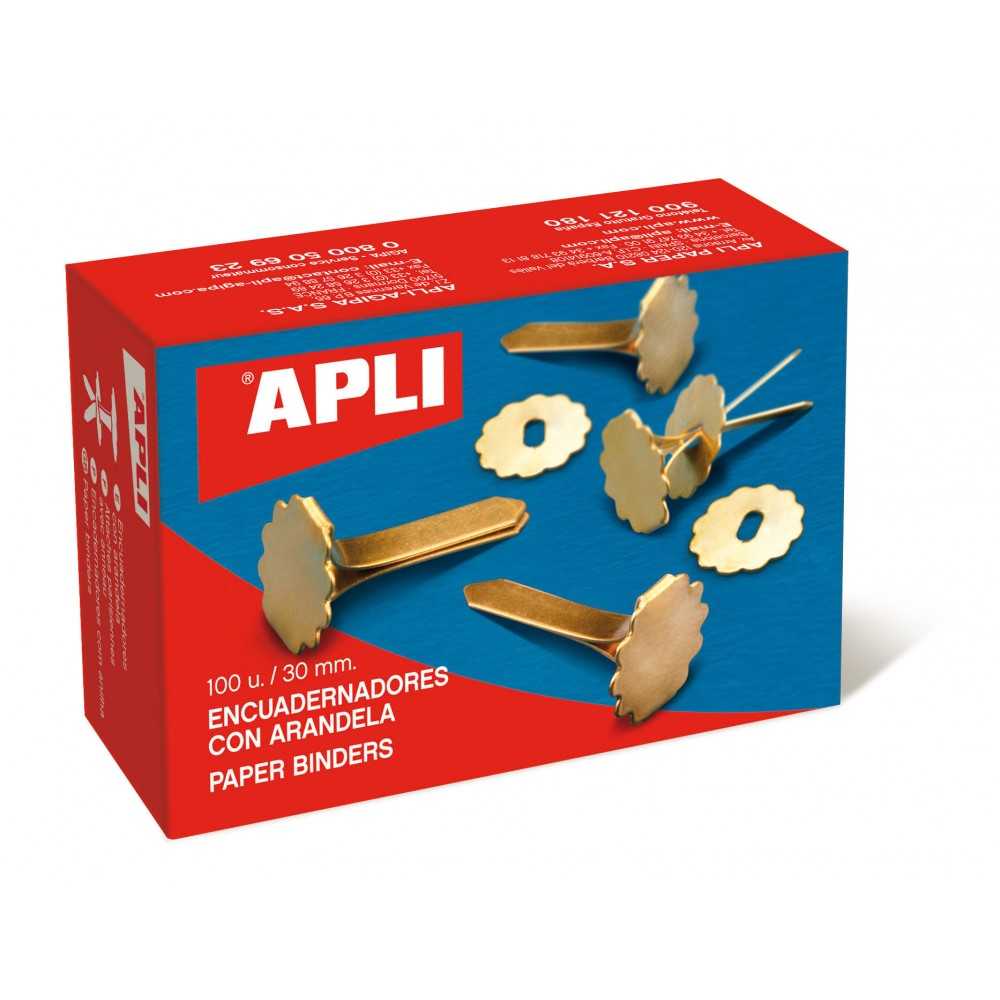 Encuadernadores Metálicos Con Arandela 30 mm Apli 12286