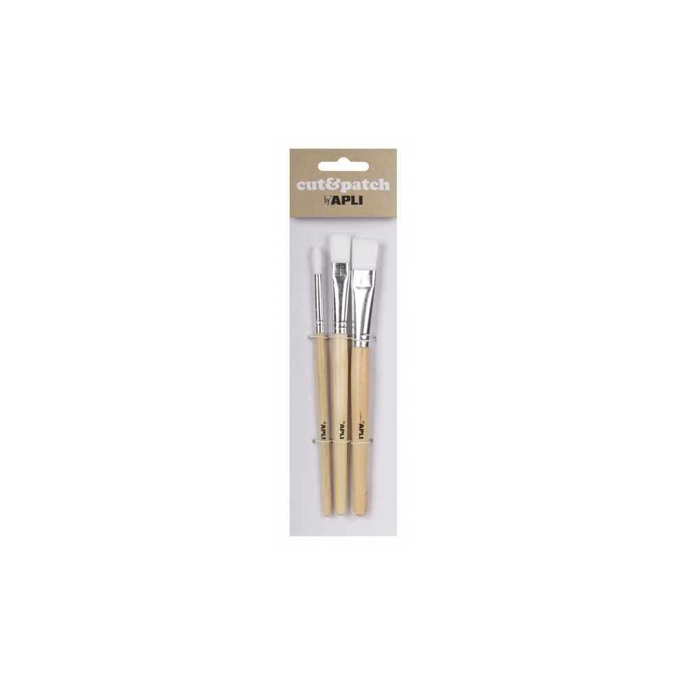 Set 3 Pinceles Papel Decopatch Apli 17236 COMPRAETIQUETAS