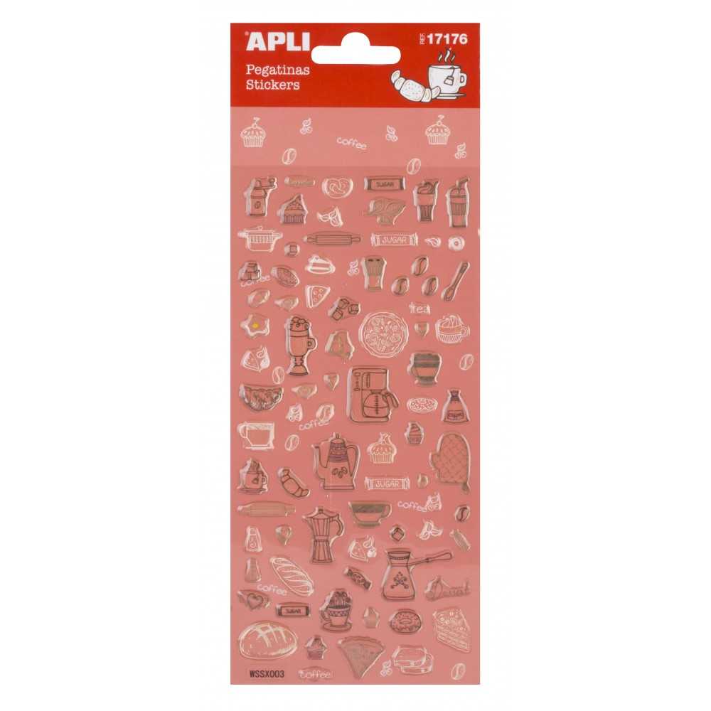 Apli 17176 Bolsa Pegatinas Postres Vintage 1H