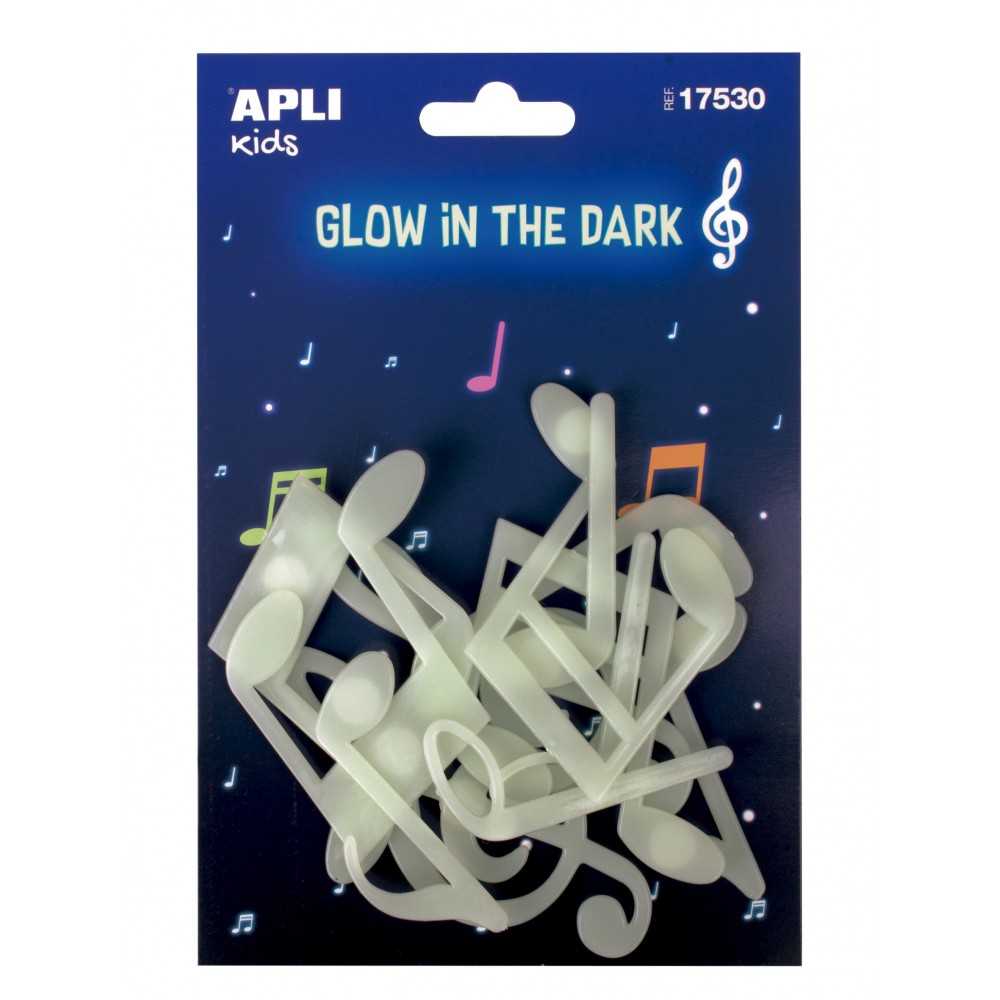 Apli 17530 Notas de Música Luminiscentes de Plástico 3D