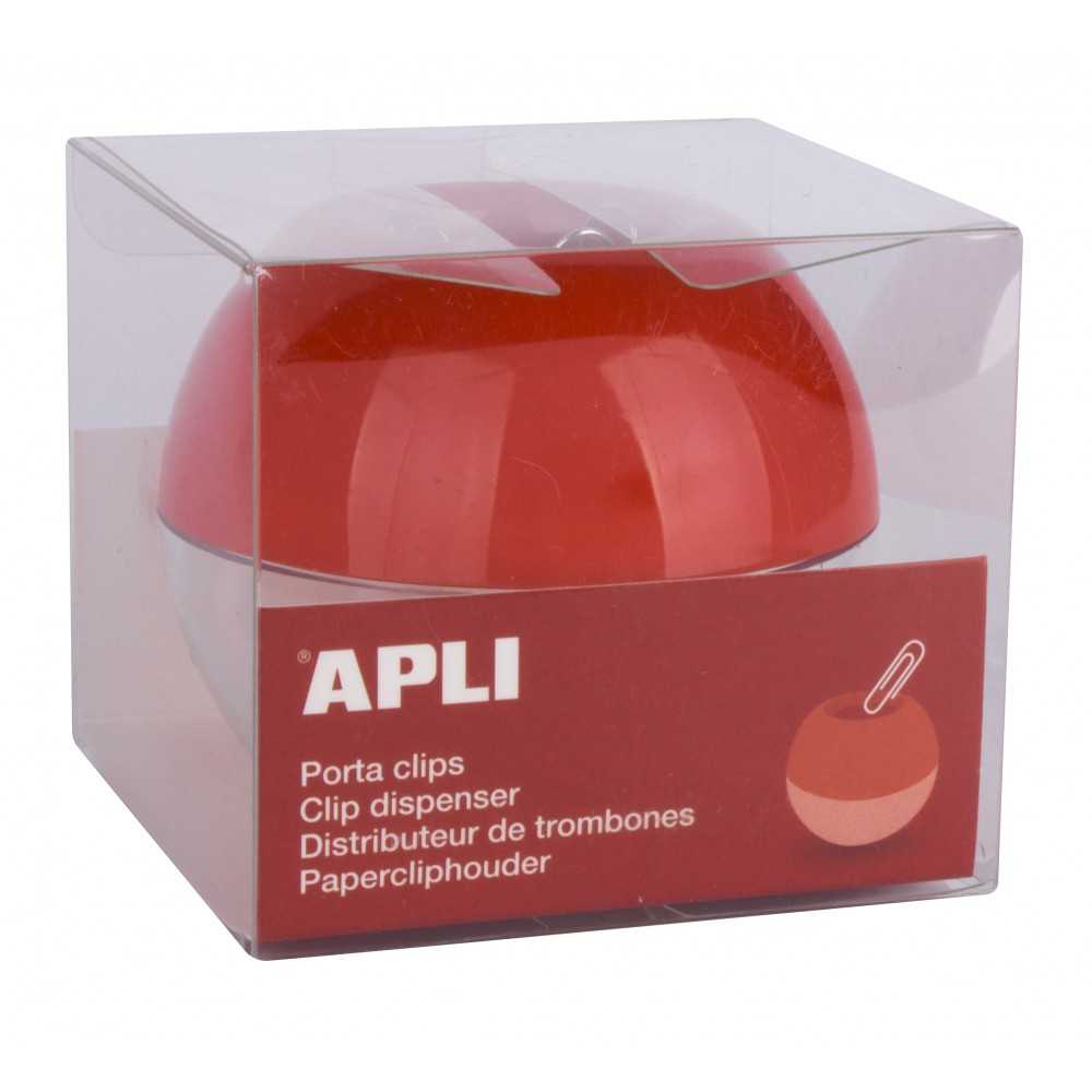 Porta Clips Imantado Rojo + 35 clips Apli 13351