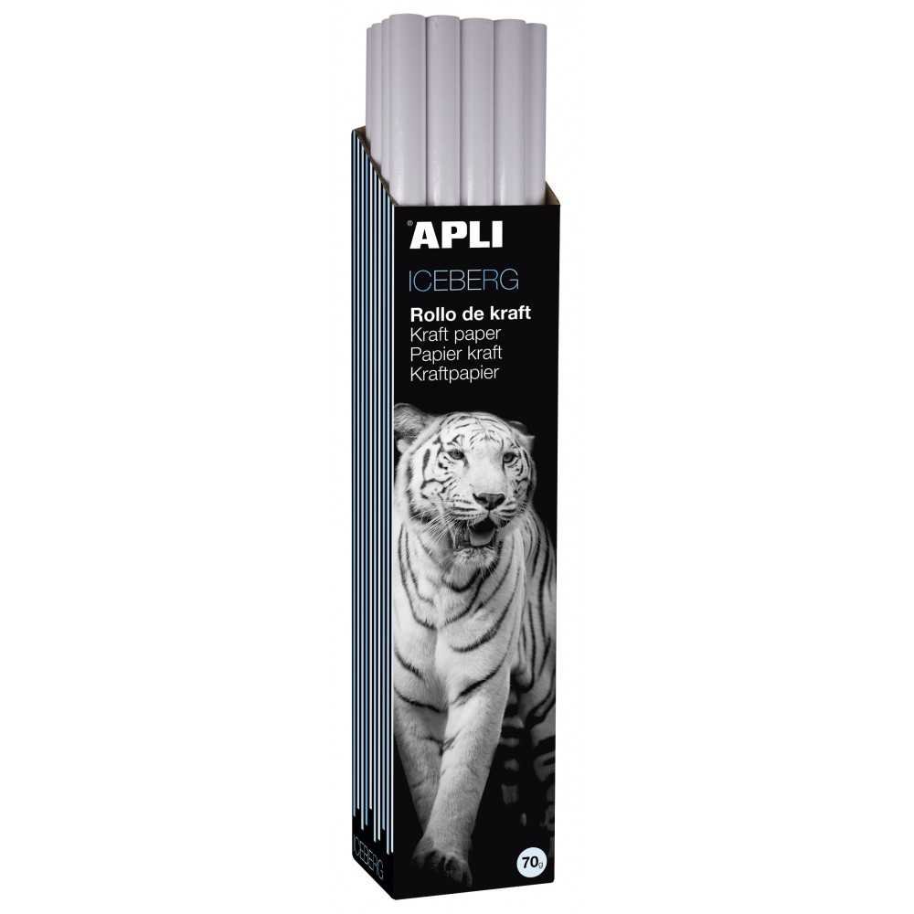 Rollo Papel Kraft Color Blanco 1m x10m Apli 13143 COMPRAETIQUETAS