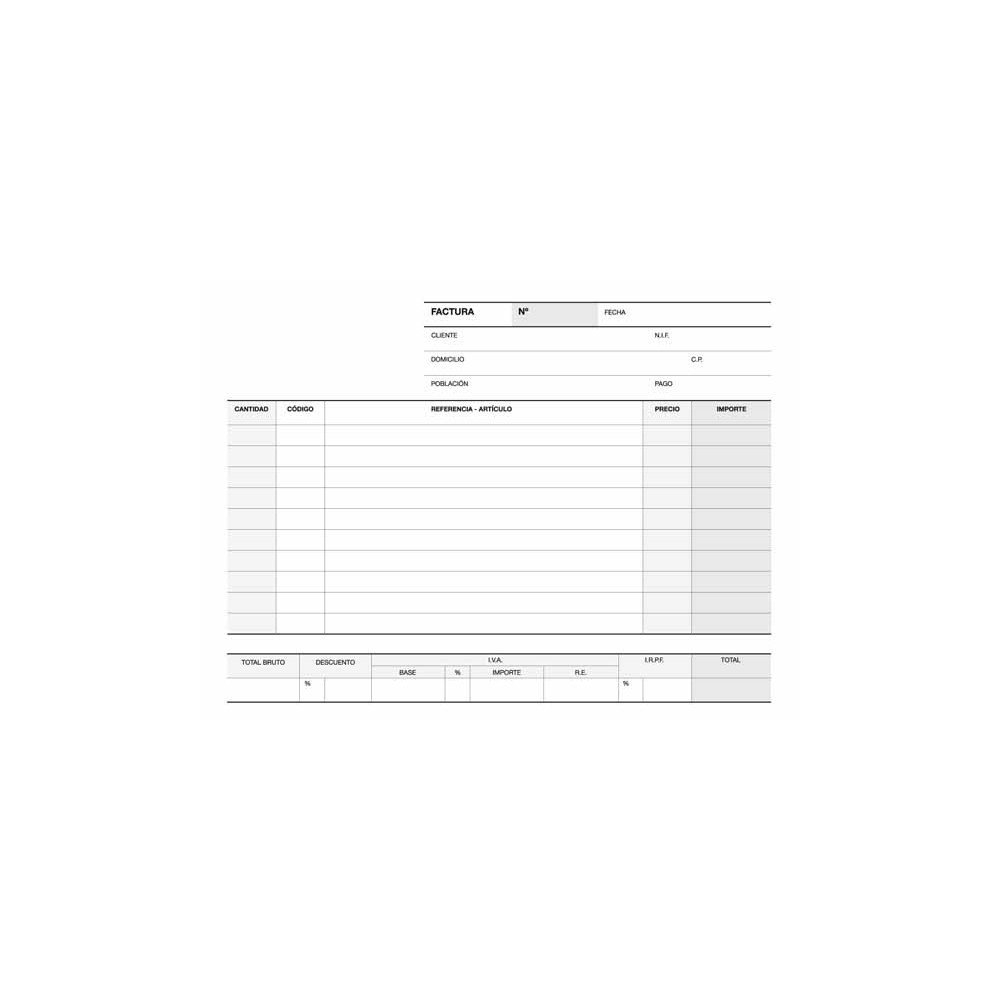 Talonarios Factura Catalán Duplicado 210x145 mm Apli 12941