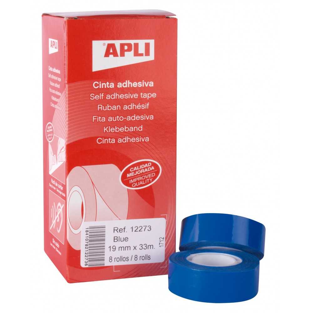 Cinta Adhesiva Color Azul 19 mm x 33 m Apli 12273