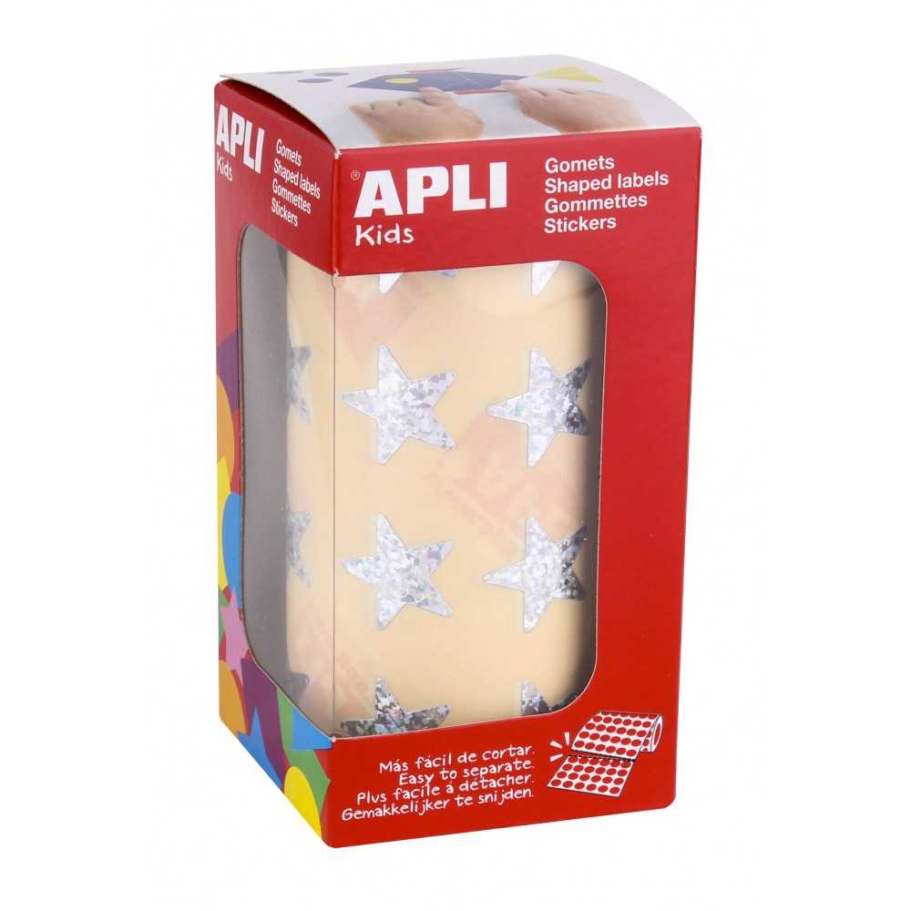 Apli 12046 Rollo Gomets Estrellas Holográficos 19,5 mm