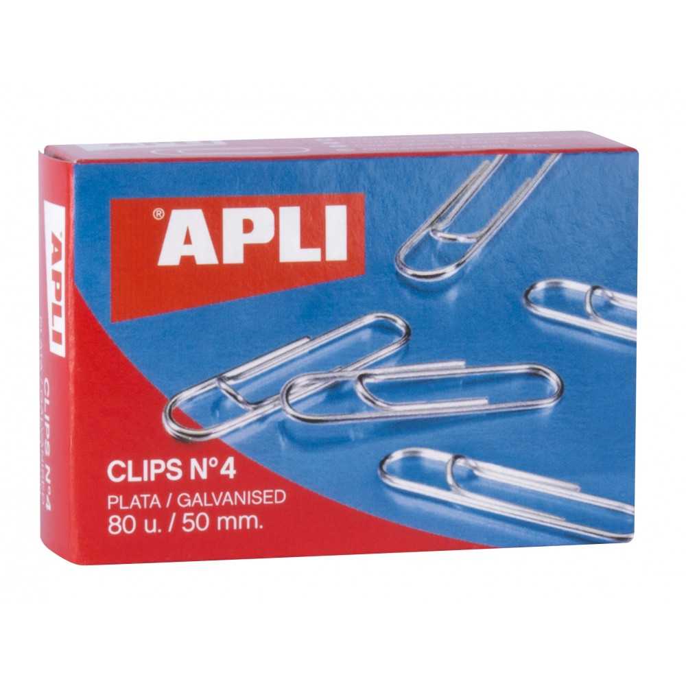 Caja de Clips Plateados Nº 4 50 mm Apli 11716