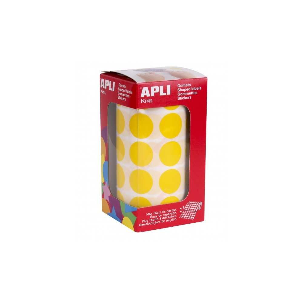 Apli 04859 Rollo Gomets Redondos Amarillos ø20 mm