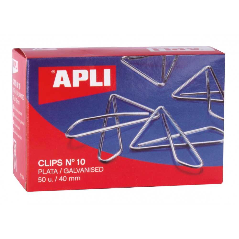 Caja de Clips Mariposa Plateados Nº 10 40 mm Apli 11914