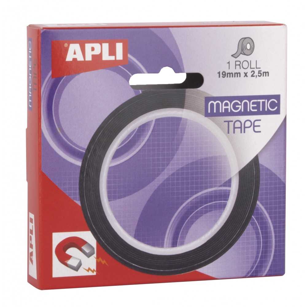 Rollo Cinta Adhesiva Magnética 19 mm x 2,5 m Apli 17724