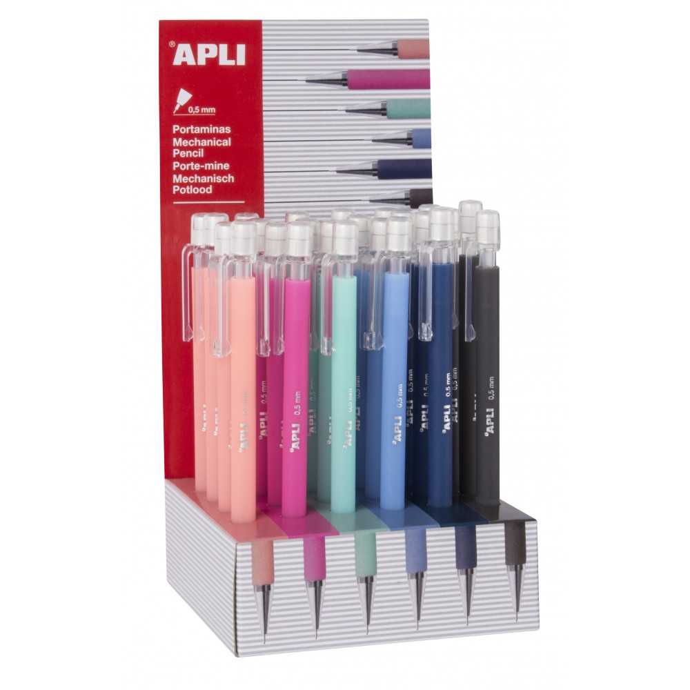 6 Portaminas de 0.5mm Colores Surtidos  Apli 17501